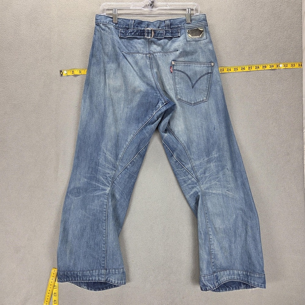 Vintage Levis Engineered Jeans Mens 30x30 Blue Twisted Buckle Back One Pocket